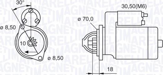 Magneti Marelli 063521082170 - Motorino d'avviamento autozon.pro