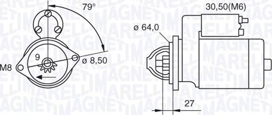 Magneti Marelli 063521074370 - Motorino d'avviamento autozon.pro