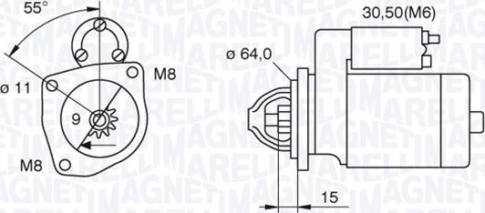 Magneti Marelli 063521070910 - Motorino d'avviamento autozon.pro