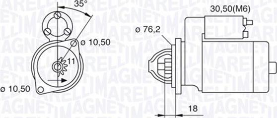 Magneti Marelli 063521070460 - Motorino d'avviamento autozon.pro