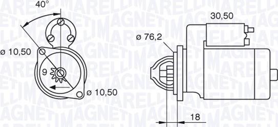 Magneti Marelli 063521070620 - Motorino d'avviamento autozon.pro