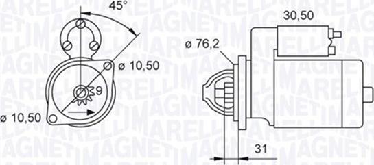 Magneti Marelli 063521070240 - Motorino d'avviamento autozon.pro