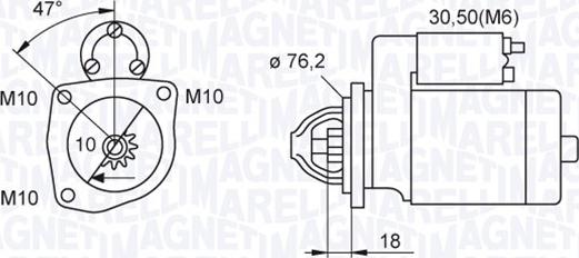 Magneti Marelli 063521101040 - Motorino d'avviamento autozon.pro