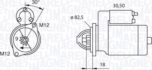 Magneti Marelli 063521101380 - Motorino d'avviamento autozon.pro