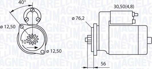 Magneti Marelli 063521230180 - Motorino d'avviamento autozon.pro