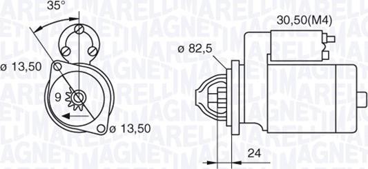 Magneti Marelli 063523620760 - Motorino d'avviamento autozon.pro