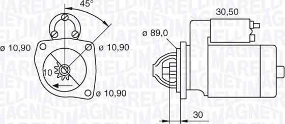 Magneti Marelli 063522630200 - Motorino d'avviamento autozon.pro