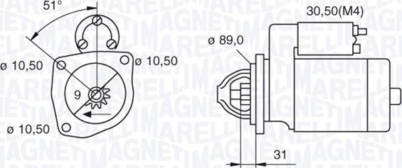 Magneti Marelli 063522300060 - Motorino d'avviamento autozon.pro