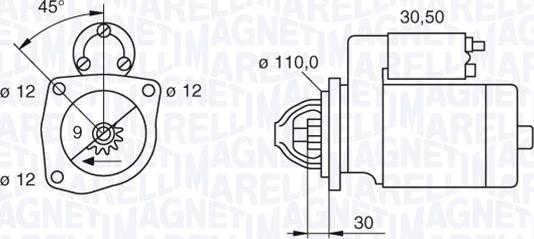 Magneti Marelli 063522300070 - Motorino d'avviamento autozon.pro