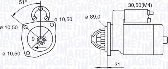 Magneti Marelli 063522310050 - Motorino d'avviamento autozon.pro