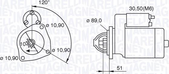 Magneti Marelli 063522310160 - Motorino d'avviamento autozon.pro