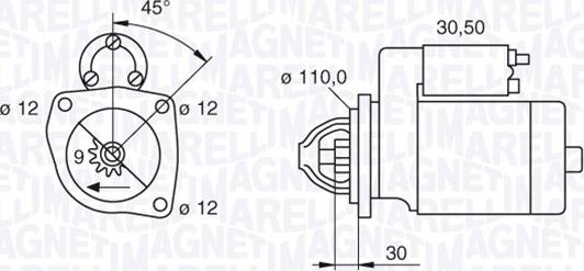 Magneti Marelli 063522310110 - Motorino d'avviamento autozon.pro