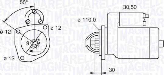 Magneti Marelli 063522235040 - Motorino d'avviamento autozon.pro