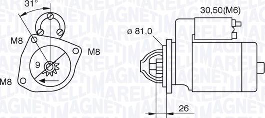 Magneti Marelli 063522230130 - Motorino d'avviamento autozon.pro