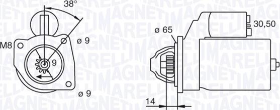 Magneti Marelli 063101015010 - Motorino d'avviamento autozon.pro