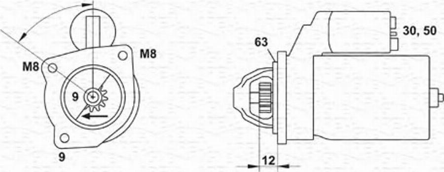 Magneti Marelli 063103023010 - Motorino d'avviamento autozon.pro