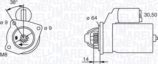 Magneti Marelli 063102003010 - Motorino d'avviamento autozon.pro