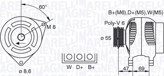 Magneti Marelli 063341345010 - Alternatore autozon.pro