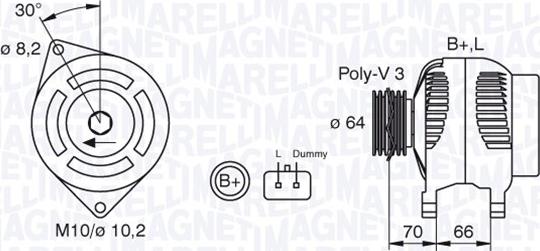 Magneti Marelli 063310506010 - Alternatore autozon.pro