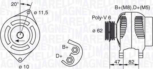 Magneti Marelli 063321615010 - Alternatore autozon.pro