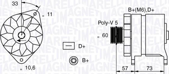 Magneti Marelli 063321156010 - Alternatore autozon.pro