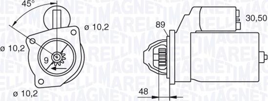 Magneti Marelli 063206834010 - Motorino d'avviamento autozon.pro