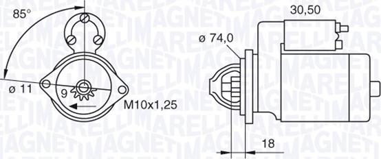 Magneti Marelli 063280049010 - Motorino d'avviamento autozon.pro