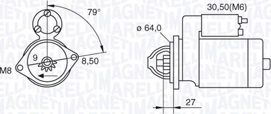 Magneti Marelli 063280045010 - Motorino d'avviamento autozon.pro