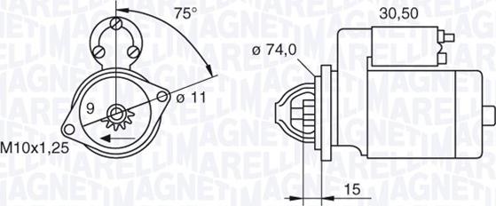 Magneti Marelli 063280054010 - Motorino d'avviamento autozon.pro