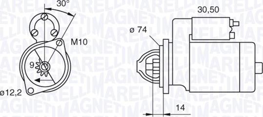 Magneti Marelli 063280055010 - Motorino d'avviamento autozon.pro