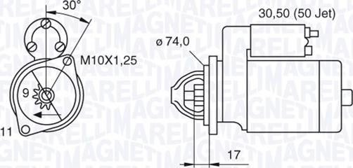 Magneti Marelli 063280056010 - Motorino d'avviamento autozon.pro