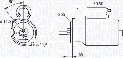 Magneti Marelli 063280050010 - Motorino d'avviamento autozon.pro