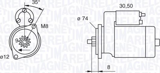 Magneti Marelli 063280058010 - Motorino d'avviamento autozon.pro