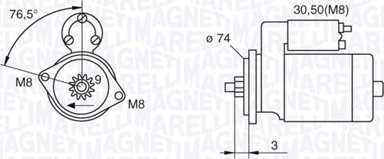 Magneti Marelli 063280052010 - Motorino d'avviamento autozon.pro