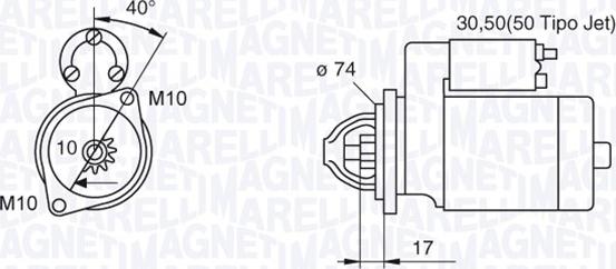 Magneti Marelli 063280057010 - Motorino d'avviamento autozon.pro