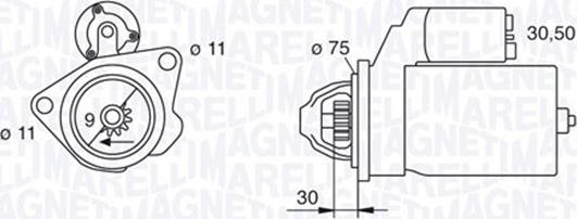 Magneti Marelli 063280034010 - Motorino d'avviamento autozon.pro