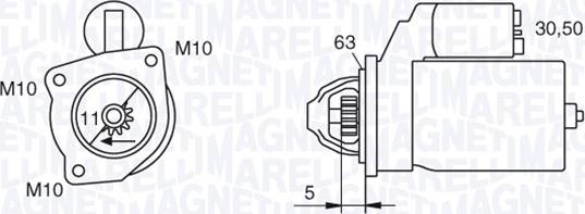 Magneti Marelli 063280036010 - Motorino d'avviamento autozon.pro