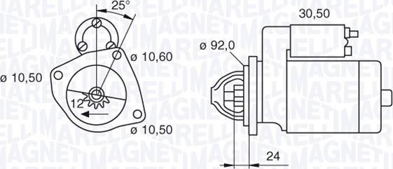 Magneti Marelli 063280020010 - Motorino d'avviamento autozon.pro