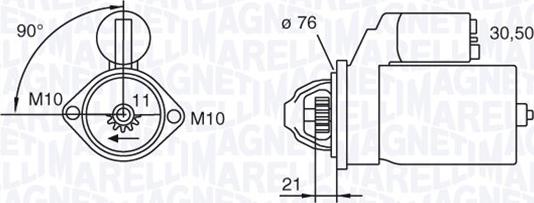 Magneti Marelli 063280071010 - Motorino d'avviamento autozon.pro