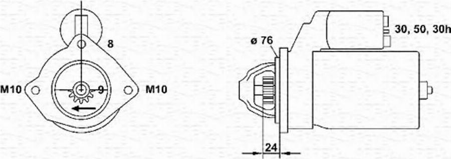 Magneti Marelli 063222035010 - Motorino d'avviamento autozon.pro