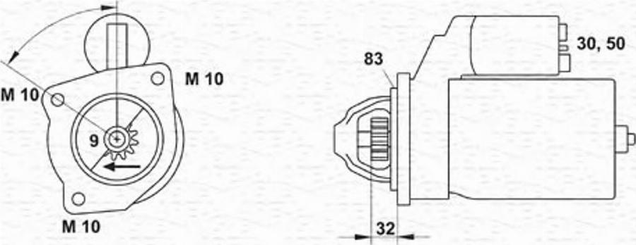 Magneti Marelli 063 22 213 801 0 - Motorino d'avviamento autozon.pro