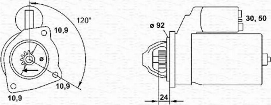 Magneti Marelli 063227553010 - Motorino d'avviamento autozon.pro