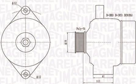 Magneti Marelli 063731952010 - Alternatore autozon.pro