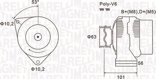 Magneti Marelli 063731152010 - Alternatore autozon.pro