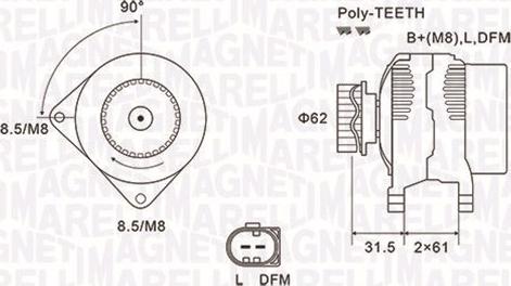 Magneti Marelli 063731820010 - Alternatore autozon.pro