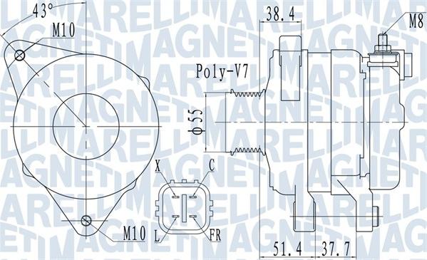 Magneti Marelli 063732121010 - Alternatore autozon.pro