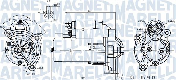 Magneti Marelli 063720581010 - Motorino d'avviamento autozon.pro