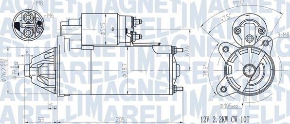 Magneti Marelli 063720613010 - Motorino d'avviamento autozon.pro