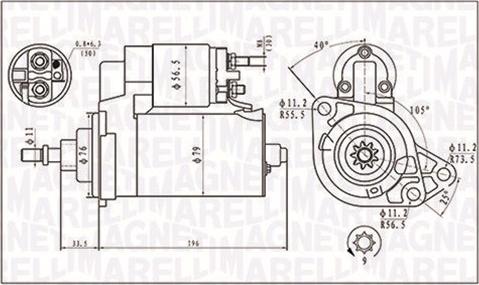 Magneti Marelli 063720295010 - Motorino d'avviamento autozon.pro