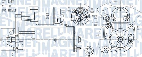 Magneti Marelli 063720784010 - Motorino d'avviamento autozon.pro